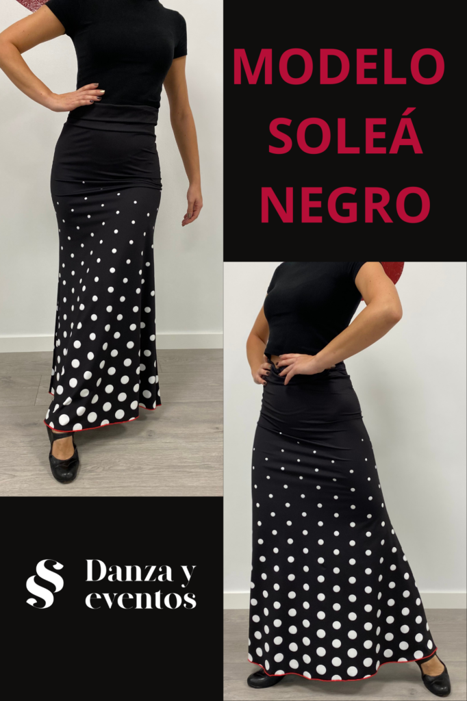 ROJO LUNARES MODELO SOLEÁ NEGRO